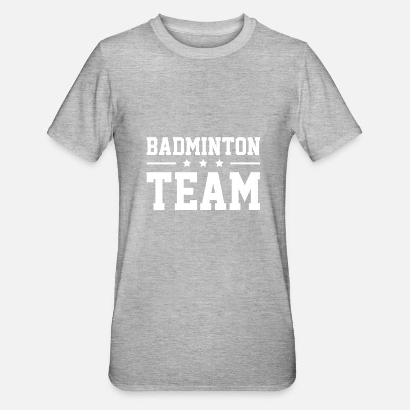 Équipe de badminton - T-shirt polycoton Unisexe - gris chiné