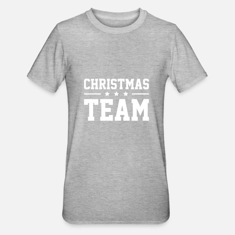 Équipe de Noël - T-shirt polycoton Unisexe - gris chiné