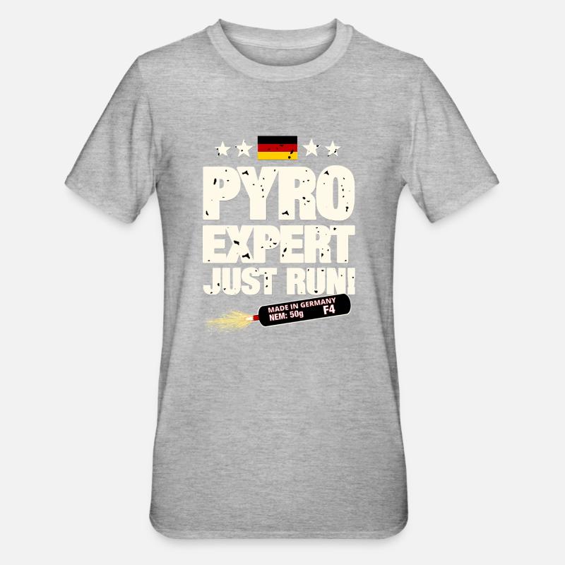 Pyro Pyrotechnik - Unisex Polycotton T-Shirt - Grau meliert
