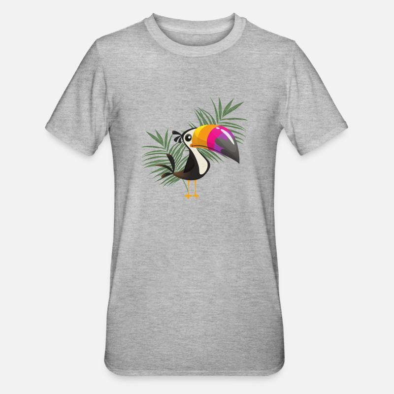 toucan - Unisex Polycotton T-Shirt - heather grey
