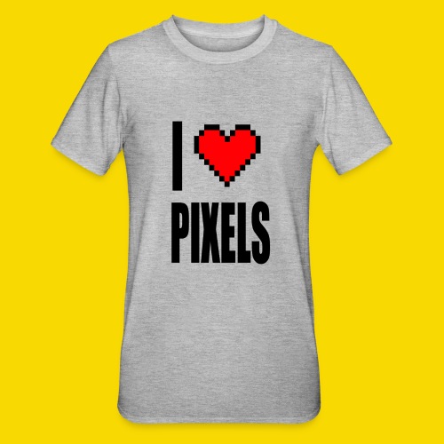 I Love Pixels - Koszulka unisex z polibawełny
