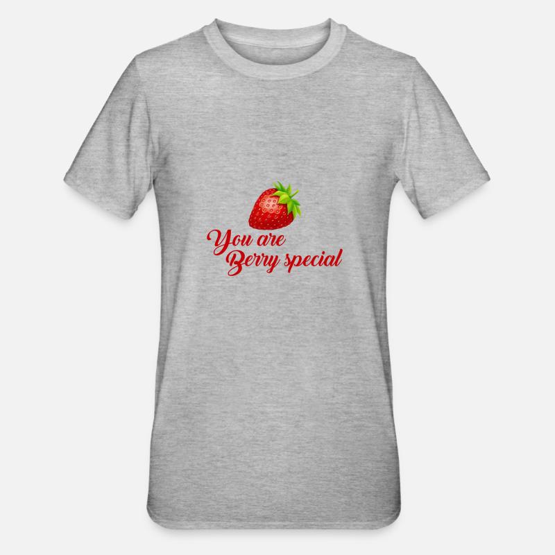 fraise - T-shirt polycoton Unisexe - gris chiné