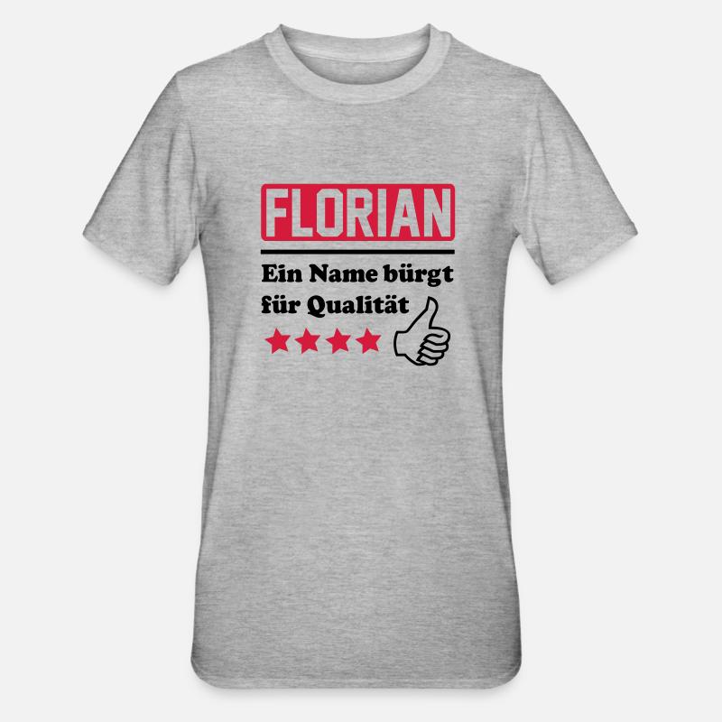 florian - T-shirt polycoton Unisexe - gris chiné
