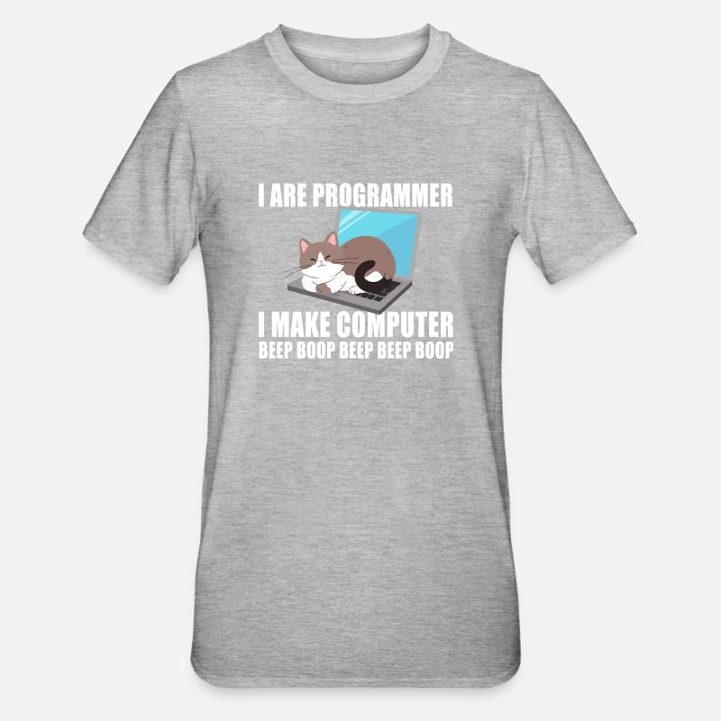 Ich bin Programmierer - Unisex Polycotton T-Shirt - Grau meliert