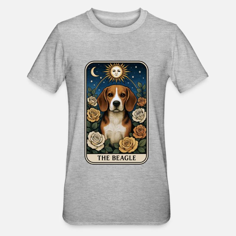 Beagle - Unisex Polycotton T-Shirt - Grau meliert
