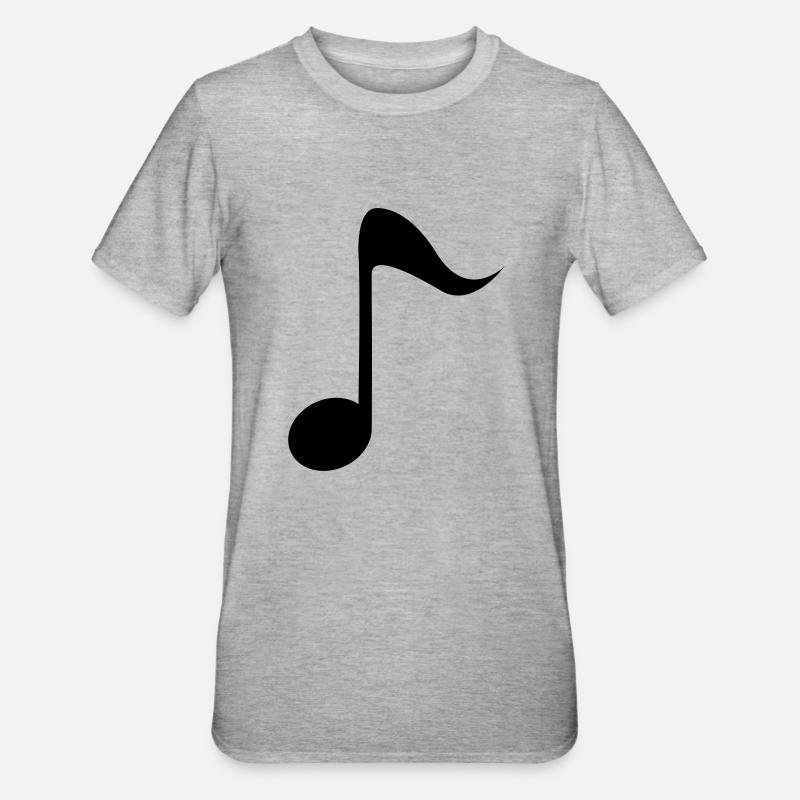 Note - Unisex Polycotton T-Shirt - Grau meliert