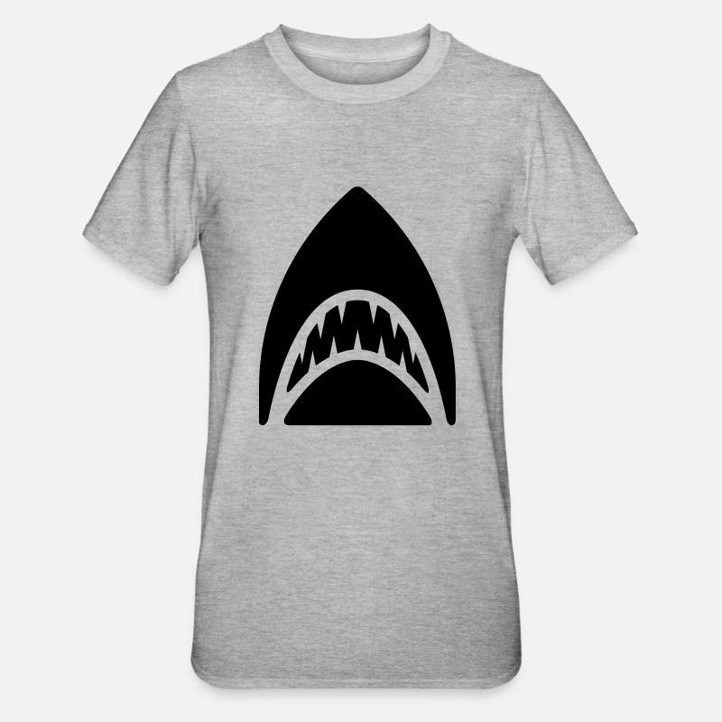 requin - T-shirt polycoton Unisexe - gris chiné