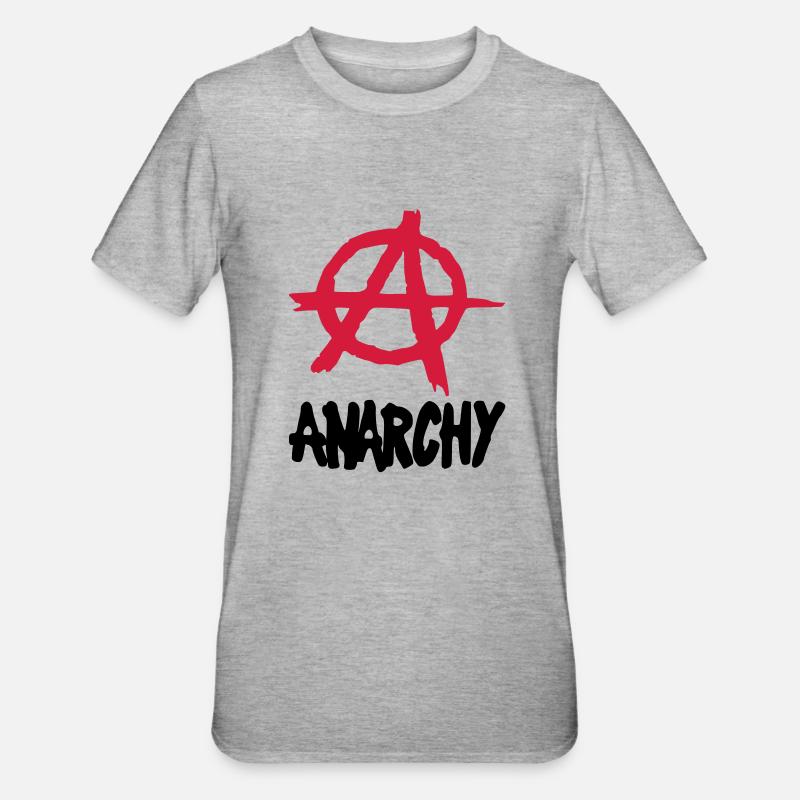 Anarchy__V002 - T-shirt polycoton Unisexe - gris chiné
