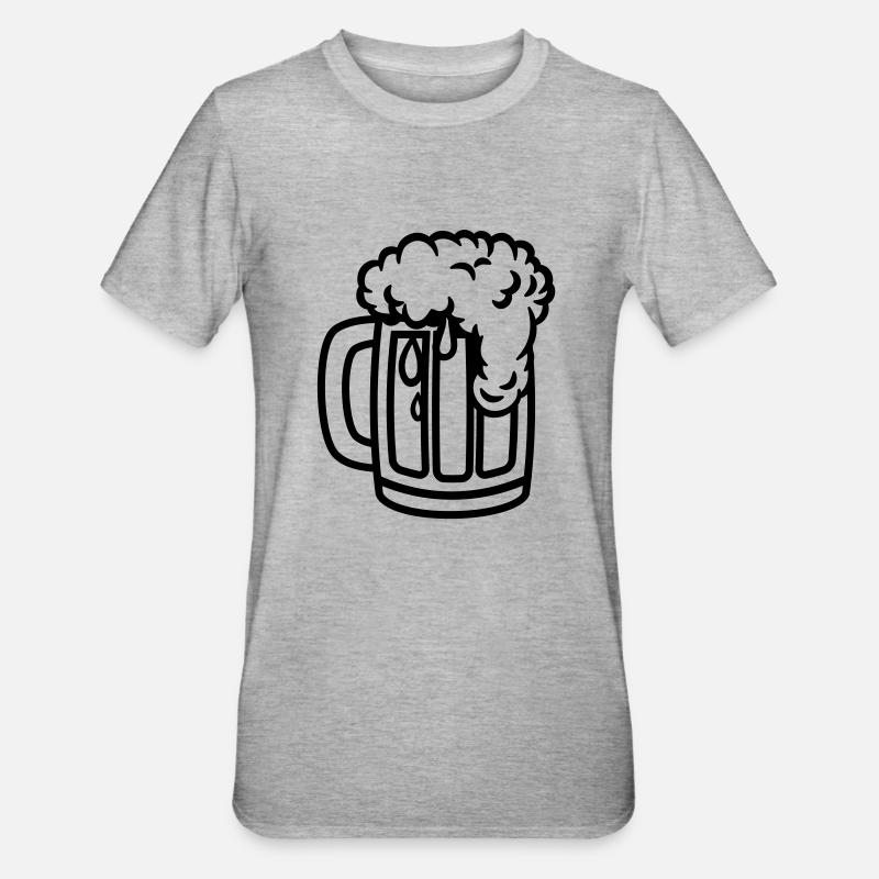 bier__f1 - T-shirt polycoton Unisexe - gris chiné