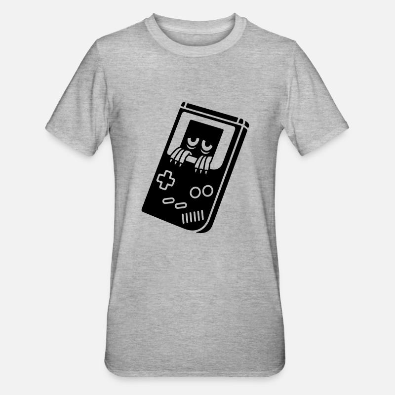 Game Boy avec créature - T-shirt polycoton Unisexe - gris chiné
