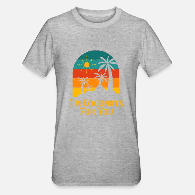 I'm Coconuts For You Summer Couples Tropical - Unisex Polycotton T-Shirt - heather grey