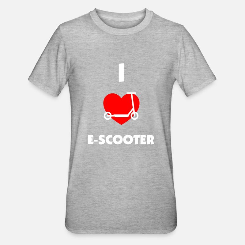 E-Scooter E-Roller Scooter - Unisex Polycotton T-Shirt - Grau meliert