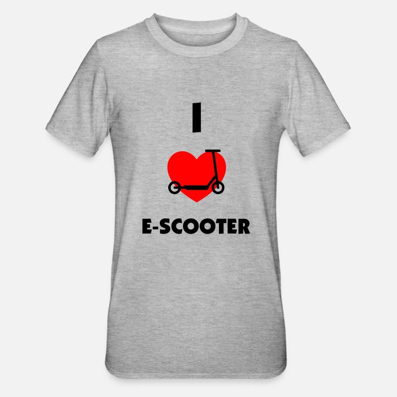 E-Scooter E-Roller Scooter - T-shirt polycoton Unisexe - gris chiné