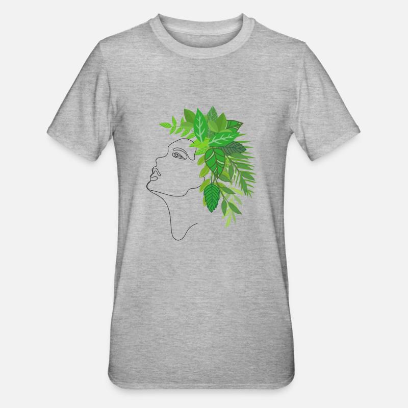 Mutter Erde - Unisex Polycotton T-Shirt - Grau meliert