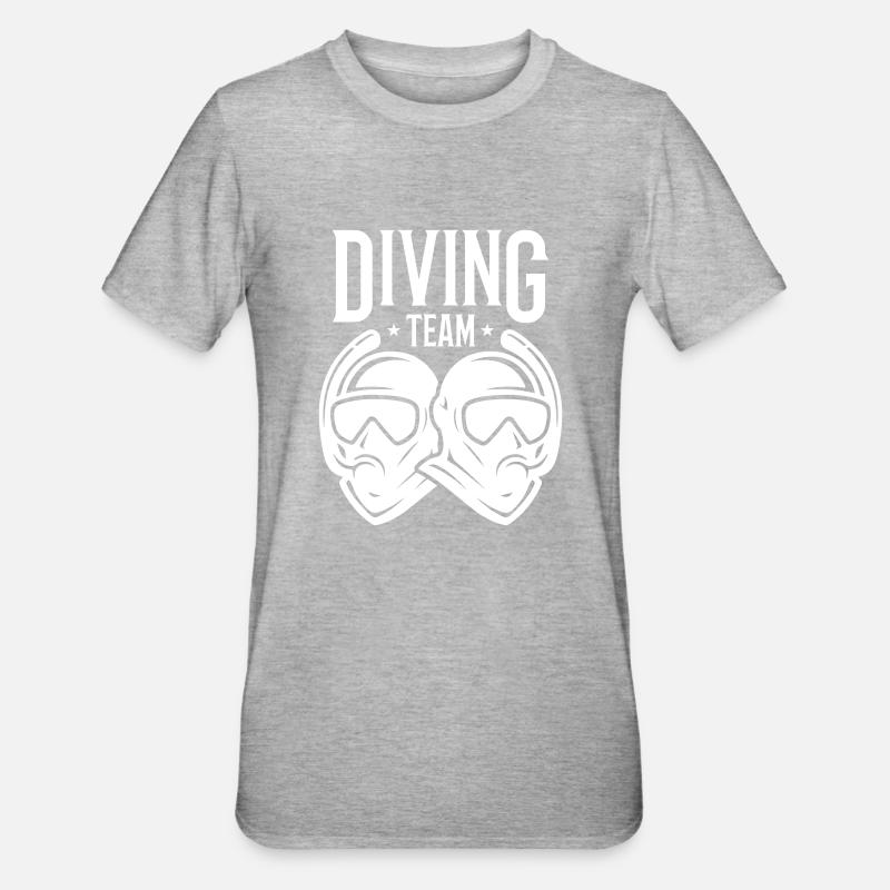 Plongée en équipe - T-shirt polycoton Unisexe - gris chiné