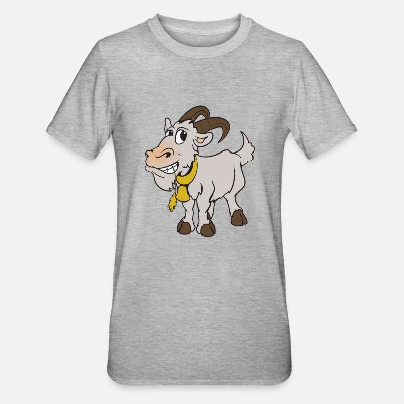 chèvre de chèvre - T-shirt polycoton Unisexe - gris chiné