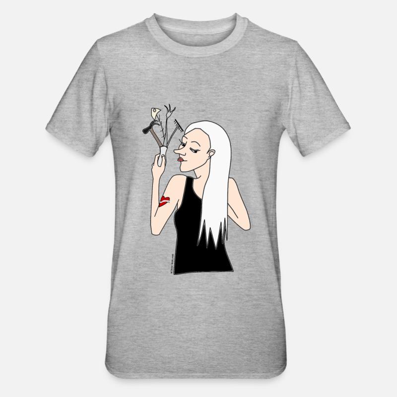 Hildelein - T-shirt polycoton Unisexe - gris chiné