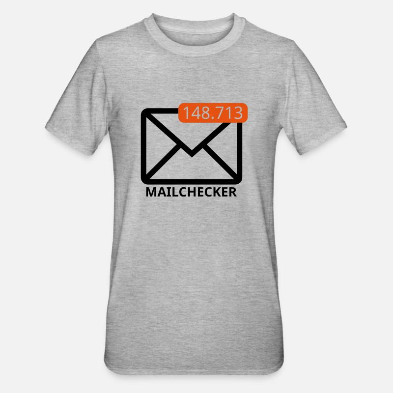 Mailchecker - Unisex Polycotton T-Shirt - Grau meliert