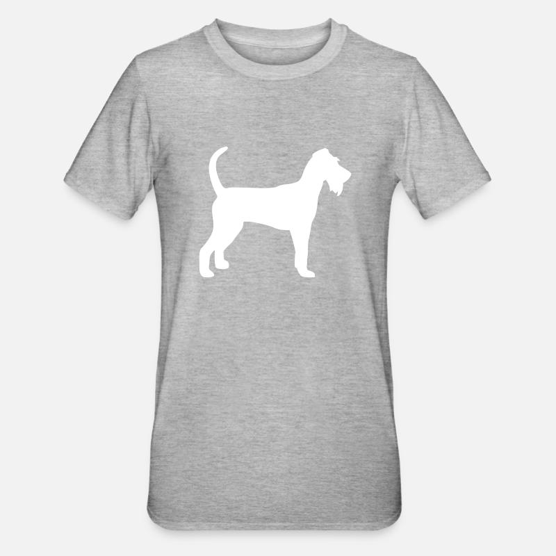 Irish Terrier - T-shirt polycoton Unisexe - gris chiné