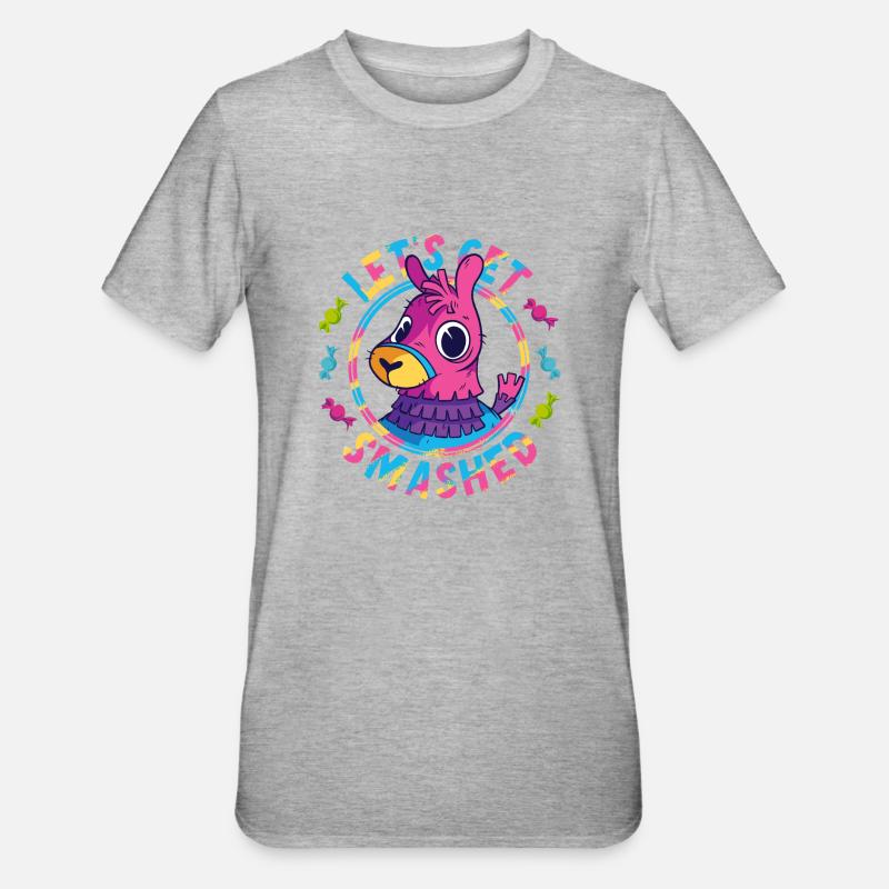 Faisons smashed Pinata - T-shirt polycoton Unisexe - gris chiné