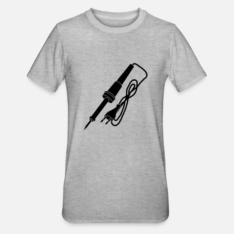 étain de soudure_s1 - T-shirt polycoton Unisexe - gris chiné