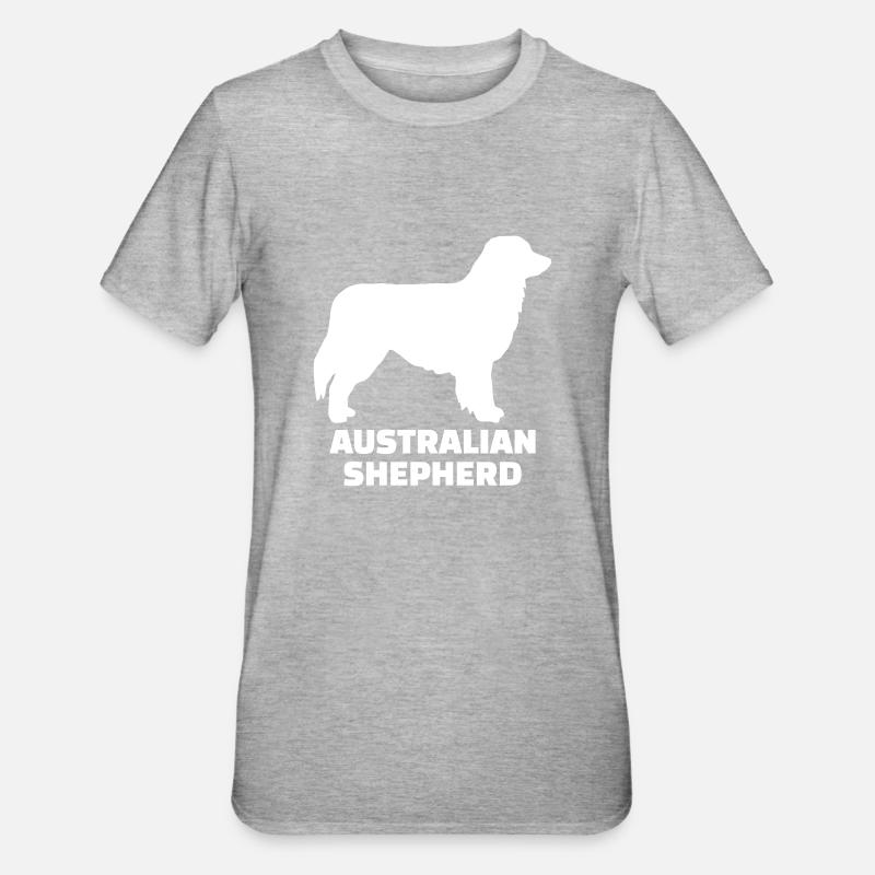 Australian shepherd - T-shirt polycoton Unisexe - gris chiné
