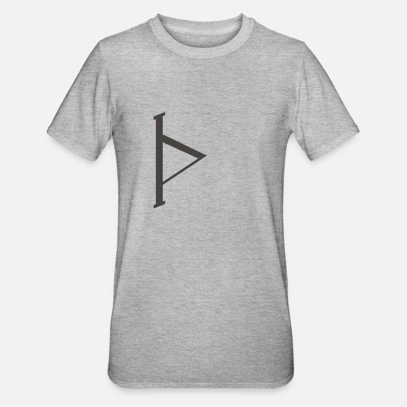Viking Runen Thurisaz - T-shirt polycoton Unisexe - gris chiné