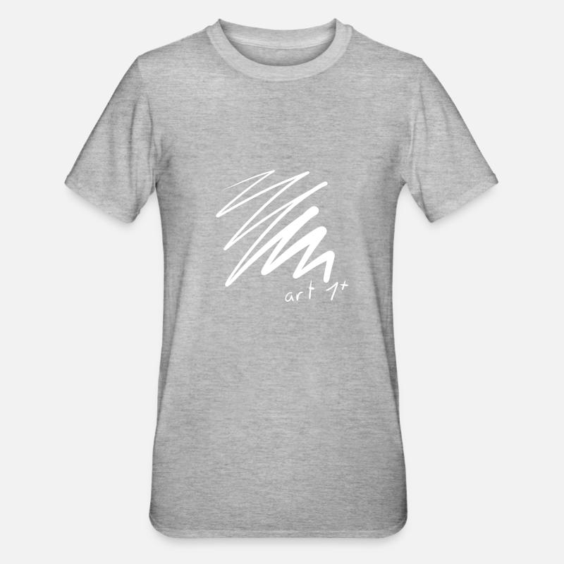 Kunst Linien - Unisex Polycotton T-Shirt - Grau meliert