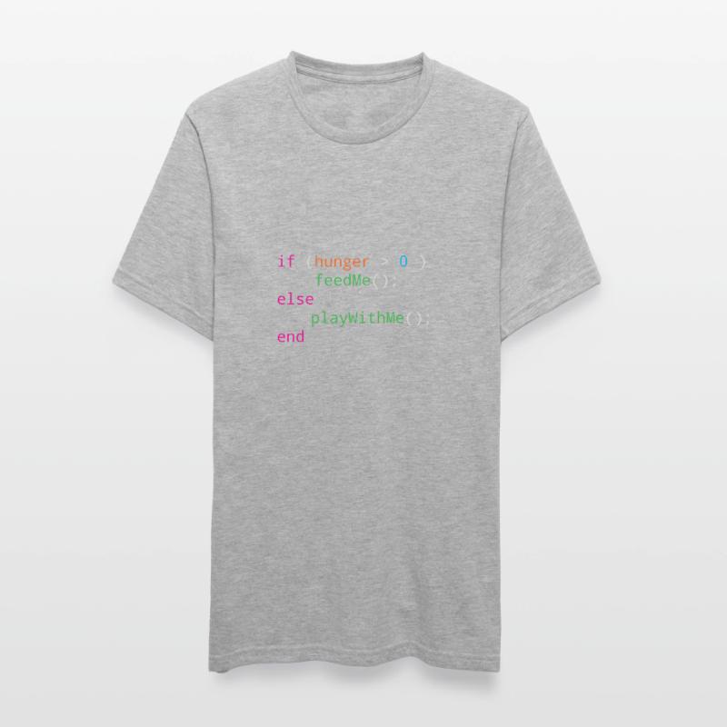 Programmierer Quellcode Hunger oder Spielen Unisex Polycotton T-Shirt
