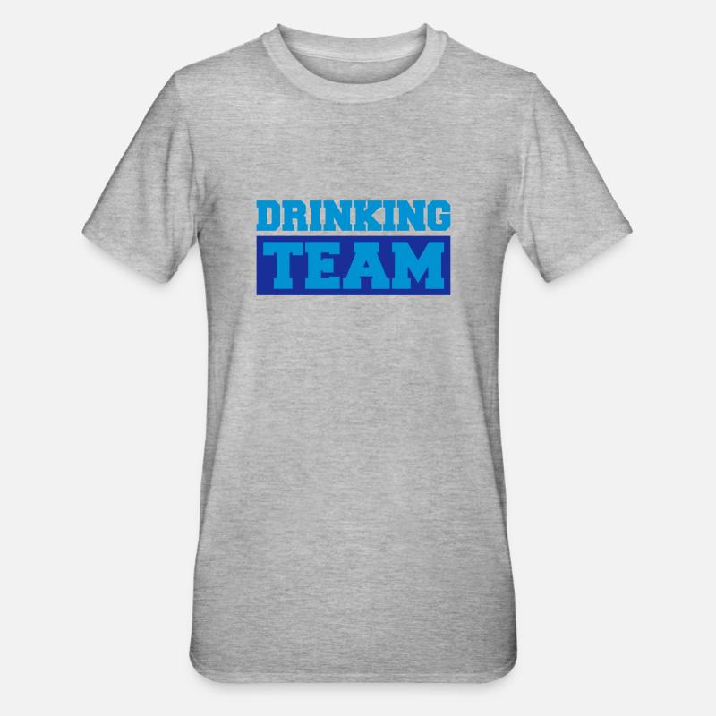 Drinking Team Logo - T-shirt polycoton Unisexe - gris chiné