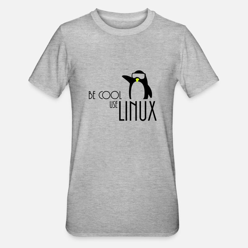 be cool use linux - Unisex Polycotton T-Shirt - heather grey