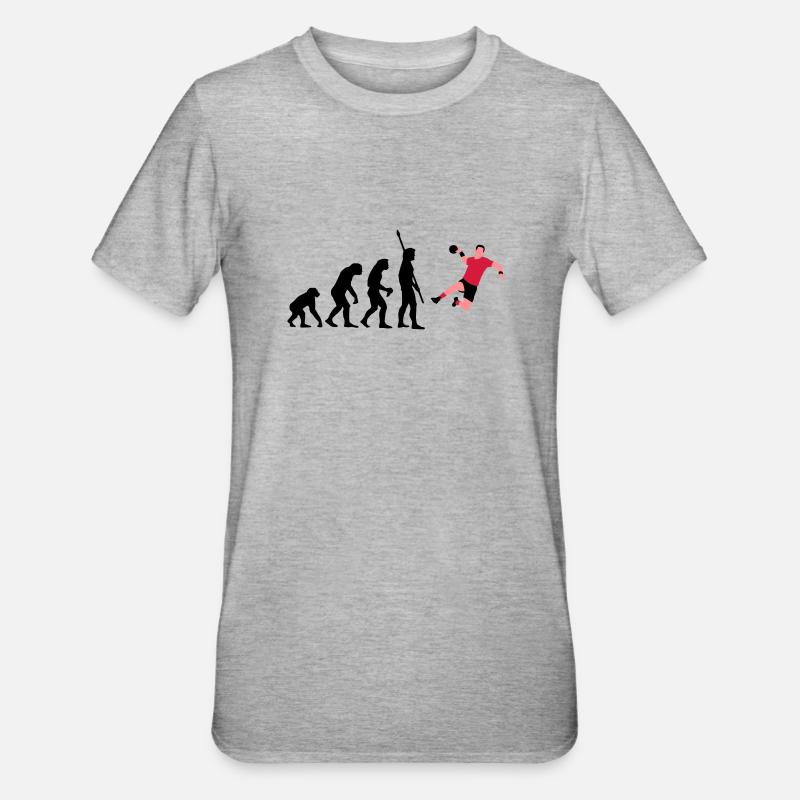 evolution_handballer_a_3c - T-shirt polycoton Unisexe - gris chiné