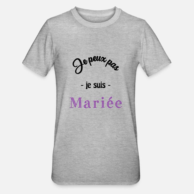 FUTURE MARIEE. EVJF. MARIEE. TEAM. TEAM MARIEE - T-shirt polycoton Unisexe - gris chiné