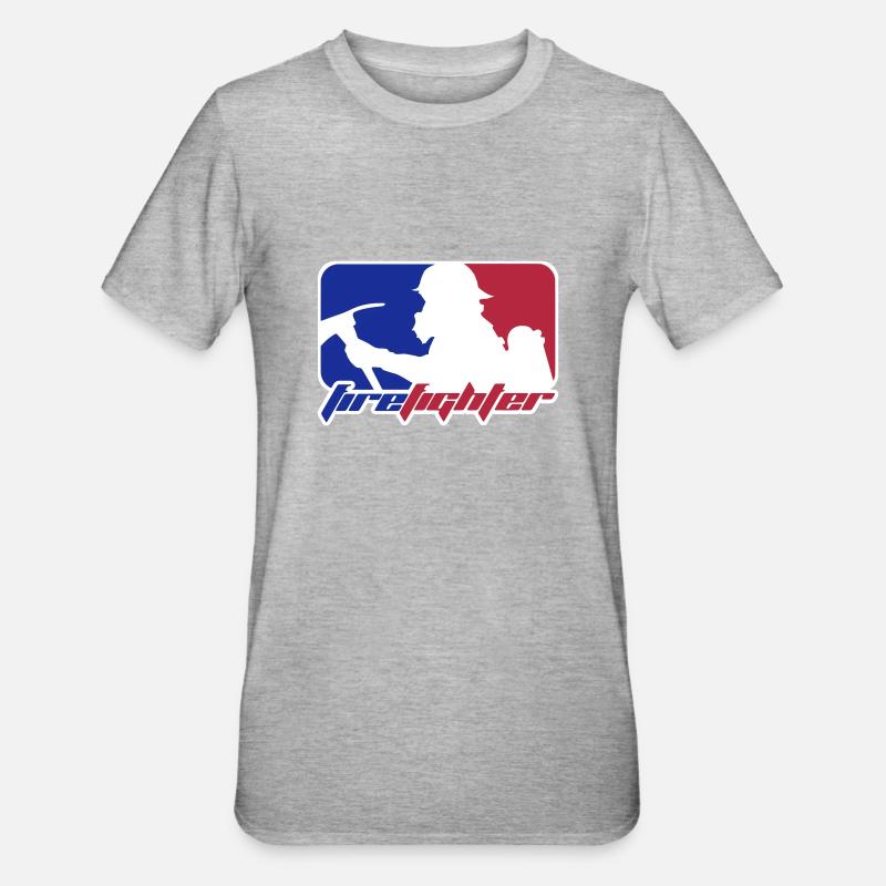 pompier - T-shirt polycoton Unisexe - gris chiné