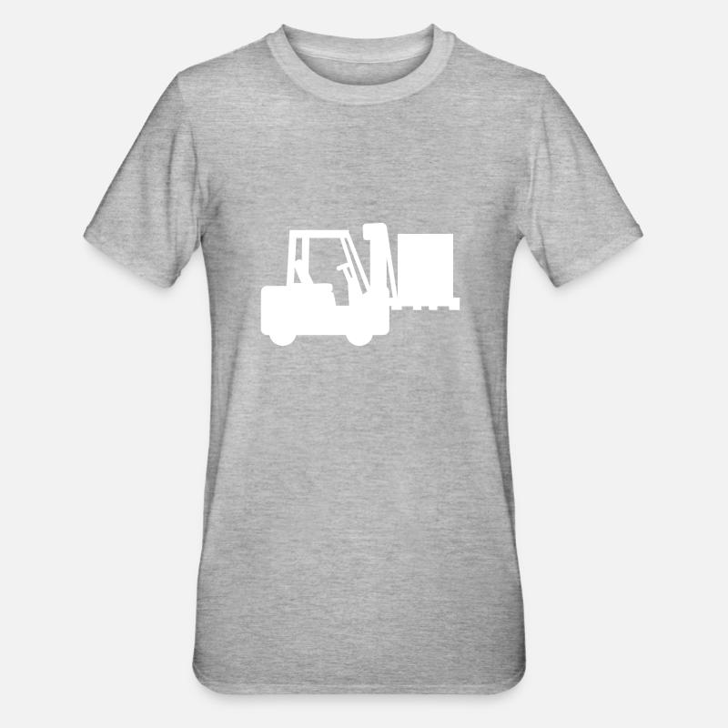 Gabelstapler - Unisex Polycotton T-Shirt - Grau meliert