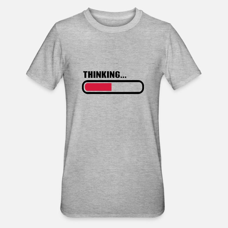 Thinking loading - Unisex Polycotton T-Shirt - heather grey