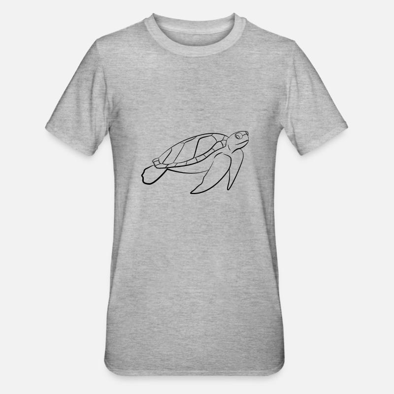 tortue - T-shirt polycoton Unisexe - gris chiné