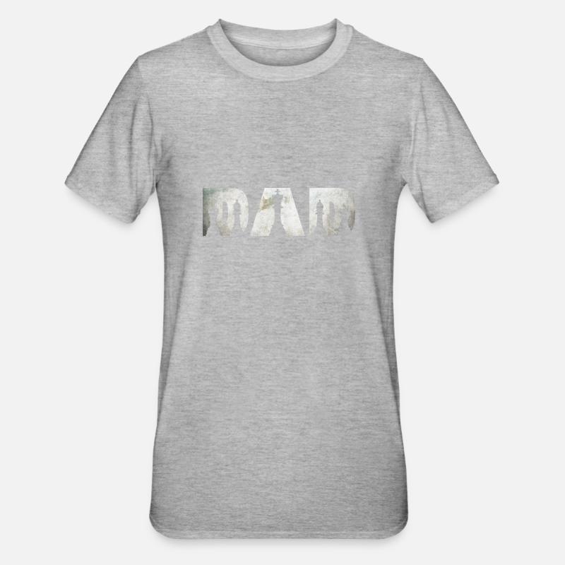 Papa d’échecs - T-shirt polycoton Unisexe - gris chiné
