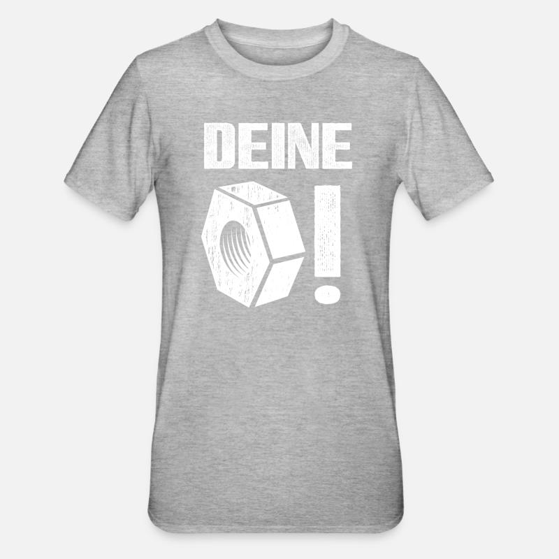 Deine Mutter! - Unisex Polycotton T-Shirt - Grau meliert