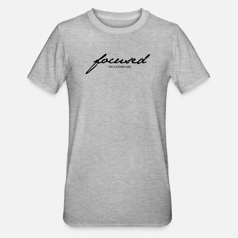 Motivation through focus and concentration - Unisex Polycotton T-Shirt - heather grey