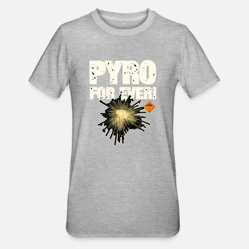 Pyro Pyro - T-shirt polycoton Unisexe - gris chiné