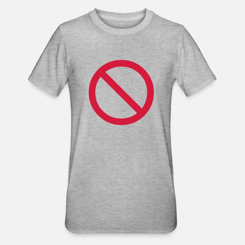 Interdit ! - T-shirt polycoton Unisexe - gris chiné