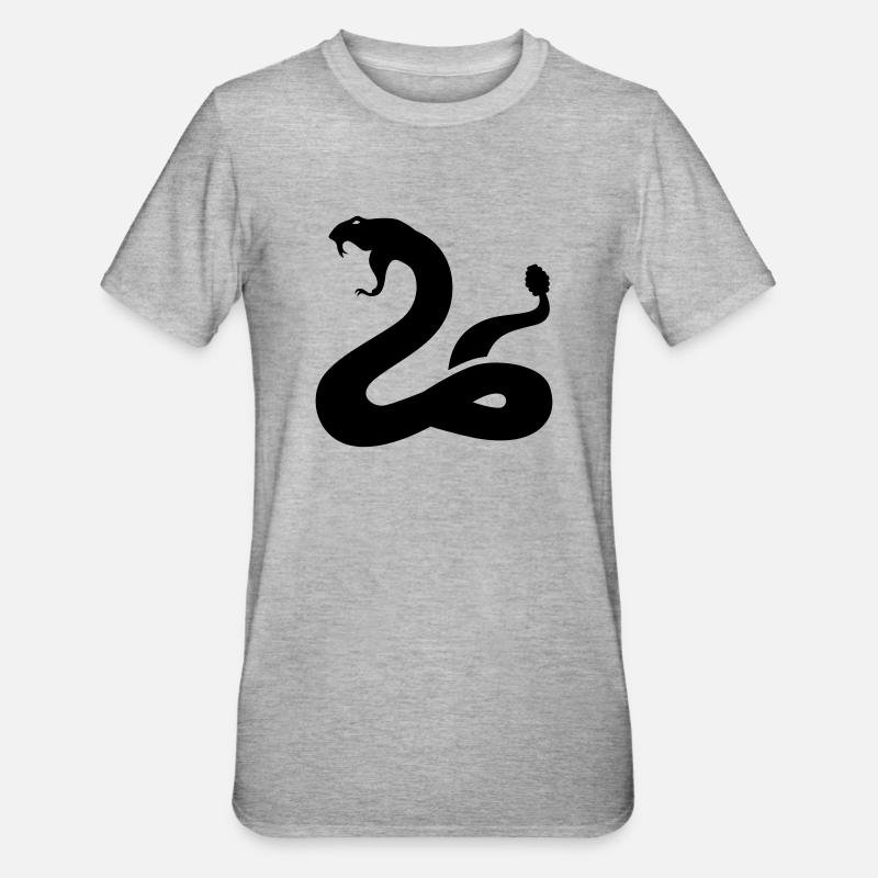 serpent - T-shirt polycoton Unisexe - gris chiné