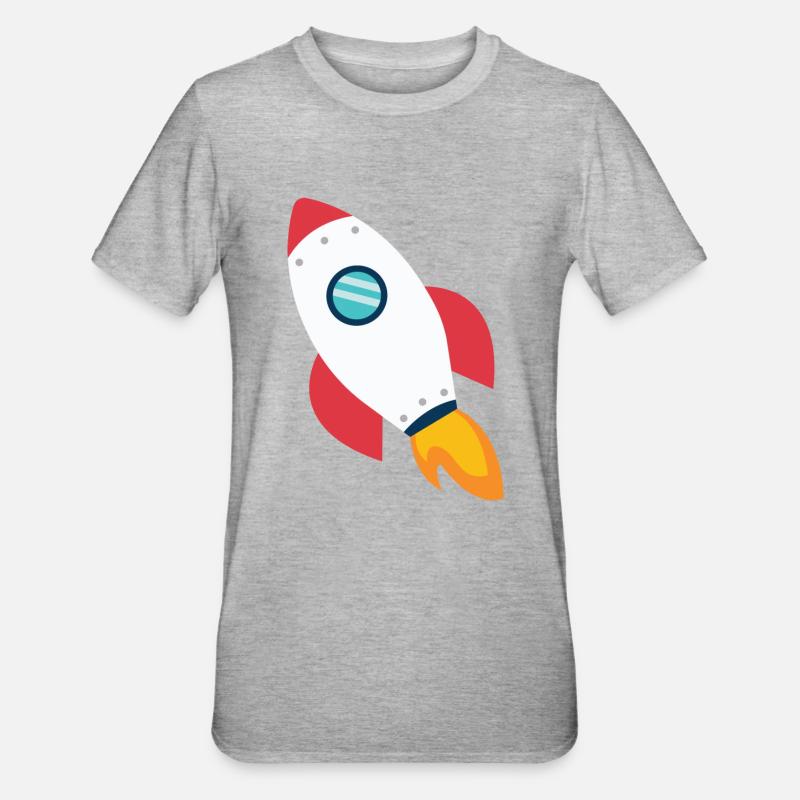 fusée - T-shirt polycoton Unisexe - gris chiné