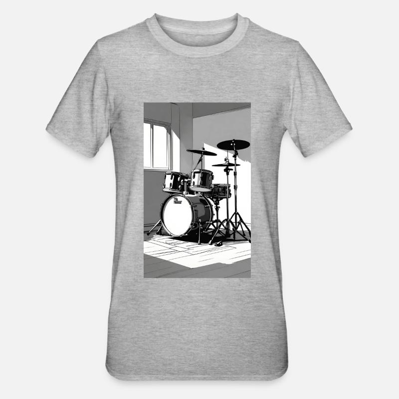 Percussion - T-shirt polycoton Unisexe - gris chiné