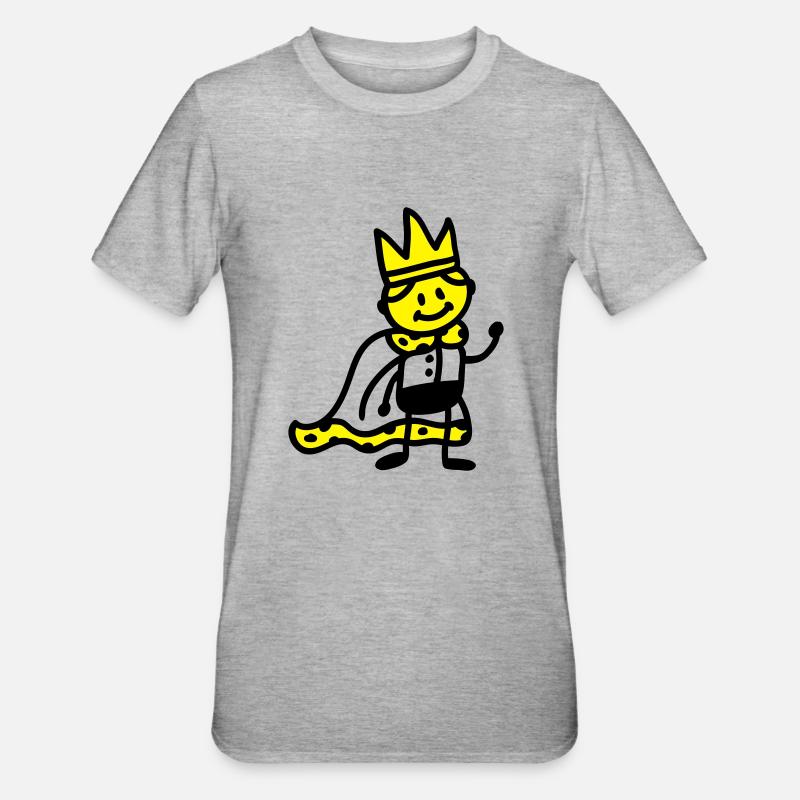 little king - Unisex Polycotton T-Shirt - heather grey