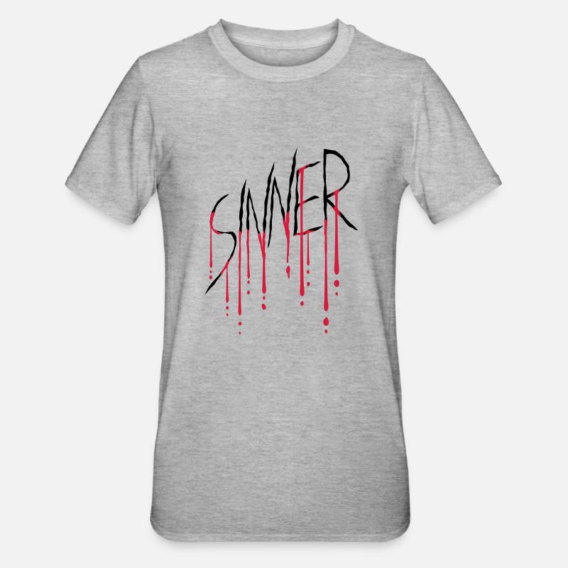 Égratignure de la plaie Sinner - T-shirt polycoton Unisexe - gris chiné
