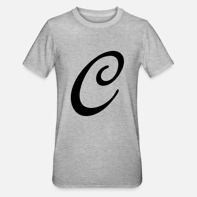C - T-shirt polycoton Unisexe - gris chiné