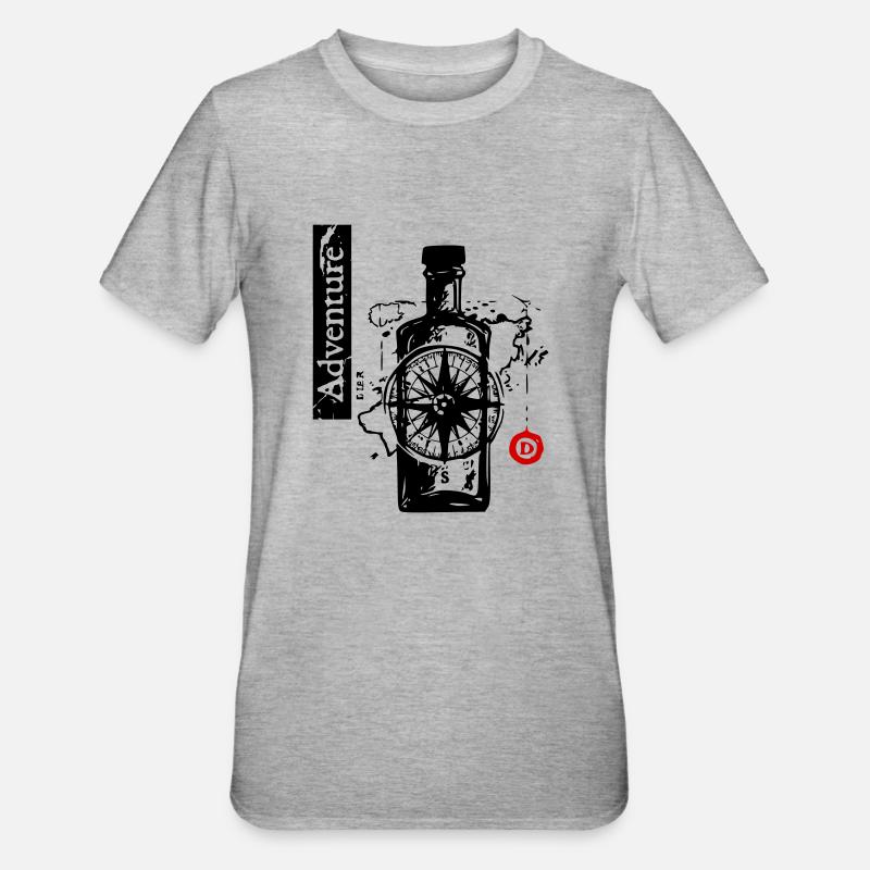 Abenteuerreise - Unisex Polycotton T-Shirt - Grau meliert
