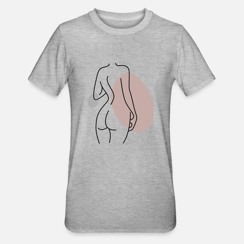 Design abstrait Retour - T-shirt polycoton Unisexe - gris chiné